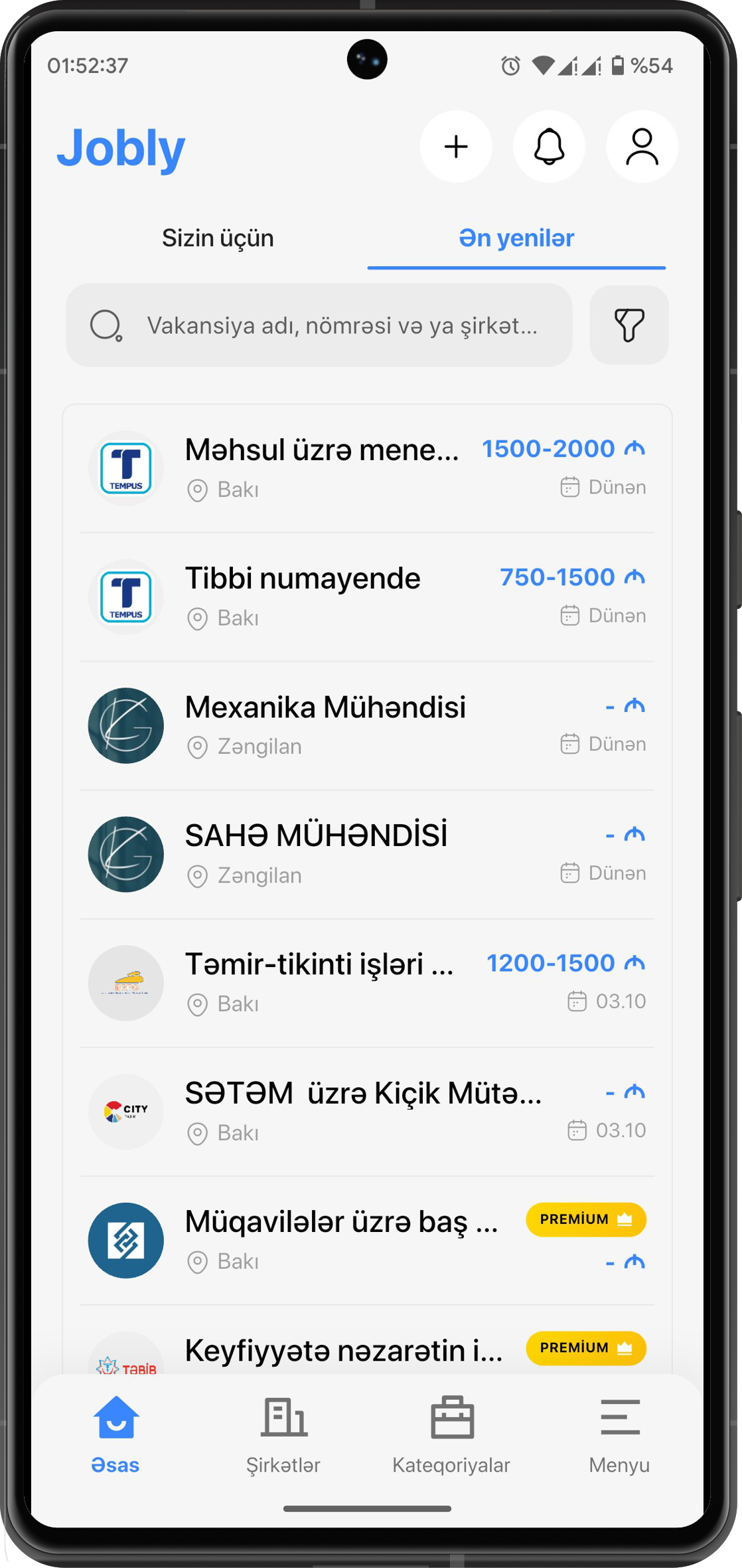 Jobly Android Tətbiqi